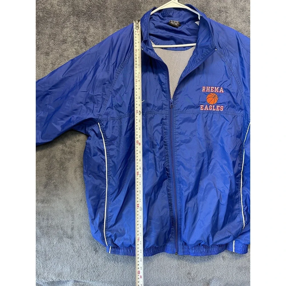 Vintage Nike Windbreaker Men's XL Jacket Track Zip Lightweight Swoosh Blue Rhema